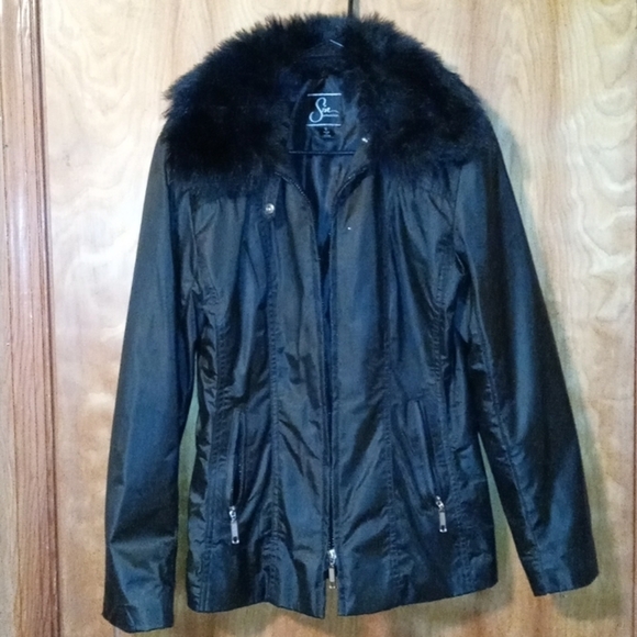 Vintage Sin Jacket faux fur collar  Small - Picture 2 of 13